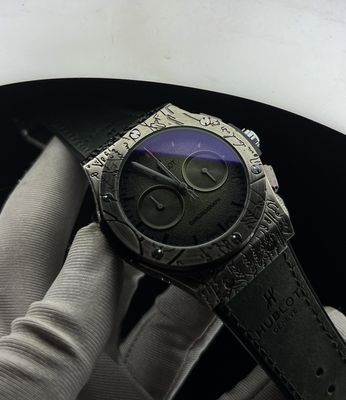 Hublot Engrave Silver Case Green Belt AA Grade_img_2