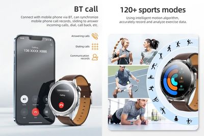 HOCO Y21 1.43inch AMOLED Bluetooth Call Sports Smart Watch-Silver Color_img_5