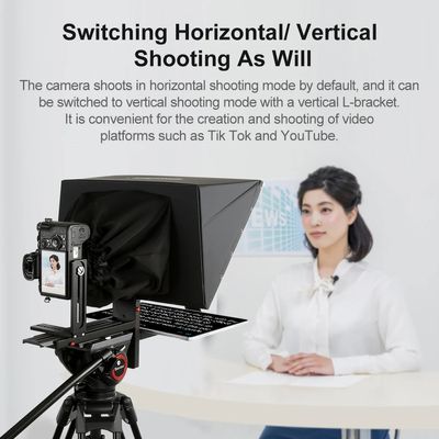Desview TP170 Portable Teleprompter for Tablets & Smartphones – 17" Max, with Beamsplitter Glass, Remote, App & Adjustable Mount for DSLR/Webcam/Camcorder_img_0