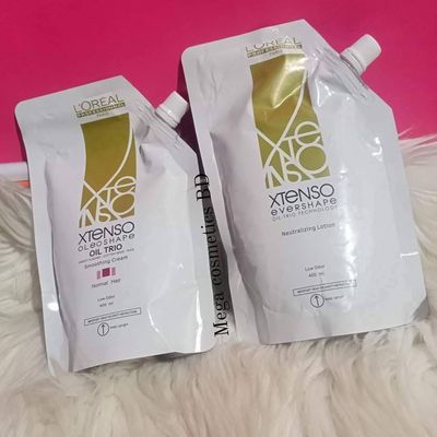 Loreal Professional XTenso Oil Trio Extra Resistant Hair Straightening Cream+ Neutralizer (400ml+400ml)_img_0