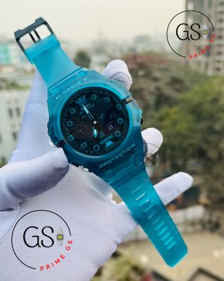 G-Shock Turquoise Blue Tripple Timer 48 mm AA Grade GShock Watch_img_0