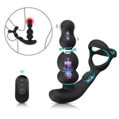 Vibration pull bead anal plug prostate massage remote control wearable charging anal lock sperm ring couple sex toys 18+_img_0