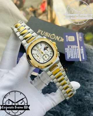 Patek White Gold Dual Tone Chronograph Watch (AA Grade)_img_0