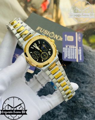 Patek Black Gold Dual Tone Chronograph Watch (AA Grade)_img_0