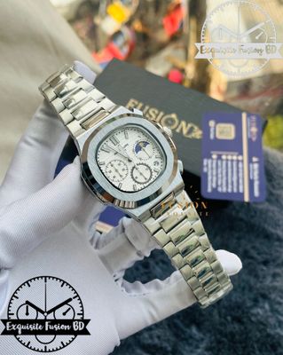 Patek White Chronograph Watch (AA Grade)_img_0