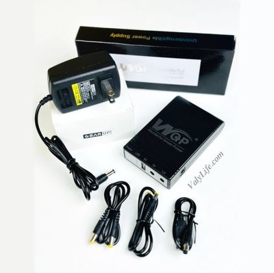 New Version WGP mini UPS 10400mAh – 5/9/12V – Black + GearUP 12V/3A Adapter_img_6