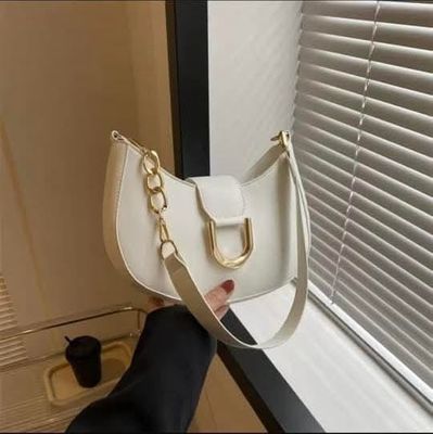 Simple candy color half round zipper+button chain shoulder bag 👜🔥_img_1