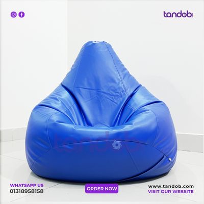 XXXL High Long Bean Bag Chair Royal Blue Color_img_1