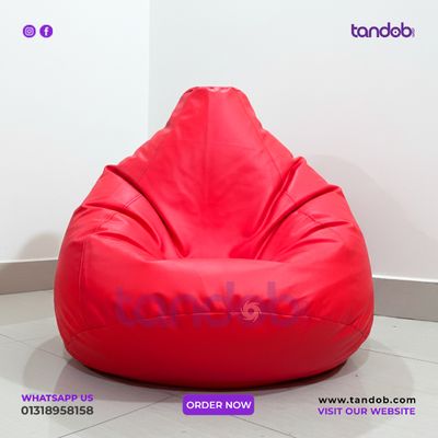 XXL Bean Bag Chair - Red Color_img_1