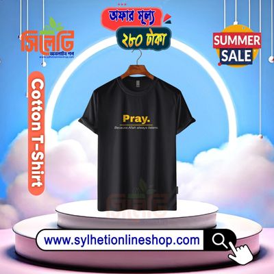 Pray - Cotton T-shirt For Men's_img_0
