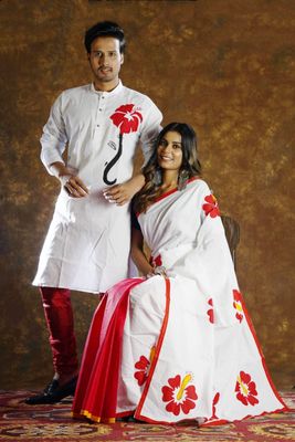 পাঞ্জাবি & শাড়ি কাপল সেট_img_2
