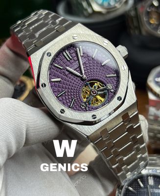Audemars Piguet Royal Oak Tourbillion Purple Dial Silver Chain Euro Grade_img_0