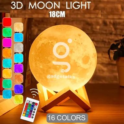 Rechargeable 3D Moon Lamp With Remote -18 CM_img_1