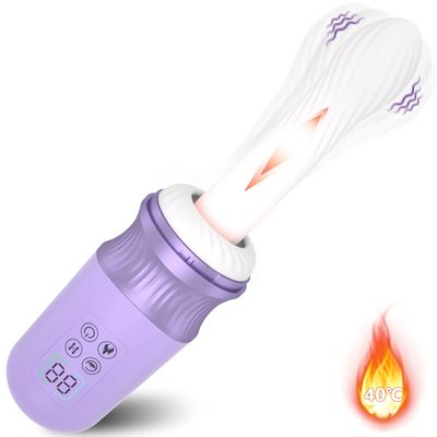Auto-Thrusting Heating Vibrator for Women–Silent Telescopic Massager with Soft Silicone, Portable&Rechargeable for Hands-Free_img_0