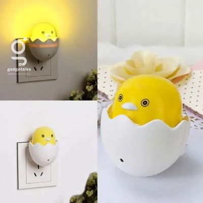 Yellow Duck With Egg Shape Led Night Light_img_1