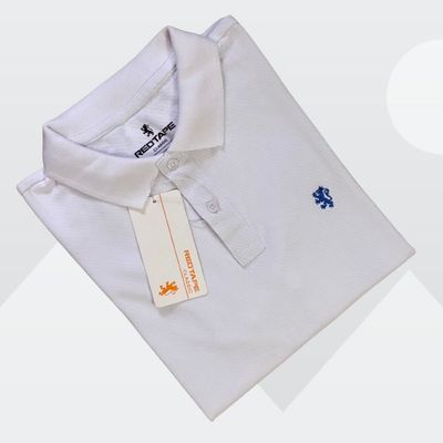 Red Tape Men's White Polo T-shirt_img_0