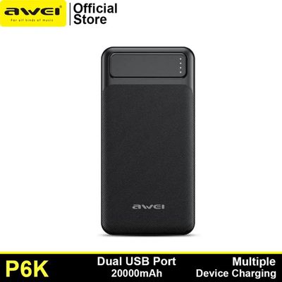 Awei P6K 20000mAh Double USB Output Power Bank_img_1