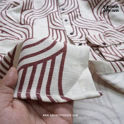 Creamy Maze - Dobby Fabric Full Sleeve Shirt_img_3