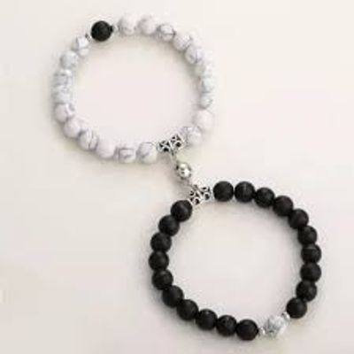 Friendship Fashion Jewelry Gift Magnet Couple Bracelets Distance Relationship Bracelets Natural Stone Distance Bracelet Friendship Bracelets Distance Heart Magnet Bracelets Beads Bracelet For Lovers_img_2