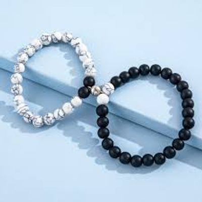 Friendship Fashion Jewelry Gift Magnet Couple Bracelets Distance Relationship Bracelets Natural Stone Distance Bracelet Friendship Bracelets Distance Heart Magnet Bracelets Beads Bracelet For Lovers_img_3