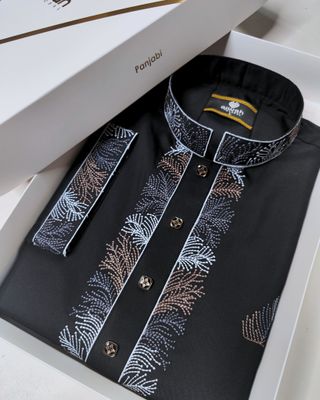 Noir Elegance Embroidery Panjabi_img_2