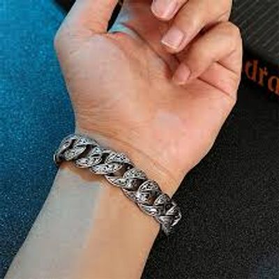 stainless steel bracelet cross-border new accessories wholesale European and American personality retro lace totem men's bracelet fashion_img_1