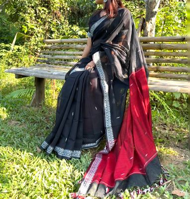 Black classic Handloom Sharee_img_1