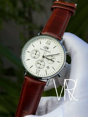 DW BROWN BELT WHITE DIAL_img_1