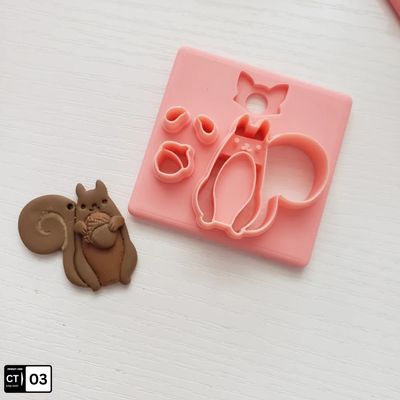 Squirrel with Acorn Clay Cutter