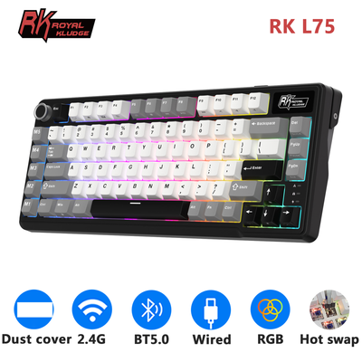 ROYAL KLUDGE RK L75 Tri-Mode Hot-Swappable Wireless Mechanical Gaming Keyboard_img_0