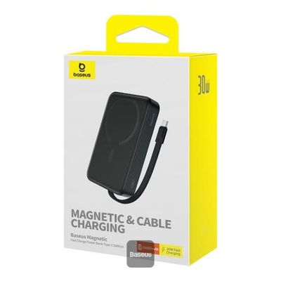 Baseus 30W 10000mAh Magnetic Mini Wireless Power Bank With Built-In Type-C Cable_img_2