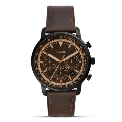 FOSSIL GOODWIN CHRONOGRAPH BROWN LEATHER MEN'S WATCH FS5529_img_0