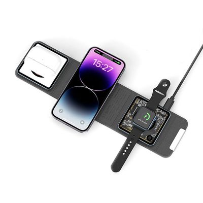 WiWU Wi-W001 Triple 15W Foldable 3 in 1 Wireless Charger_img_2