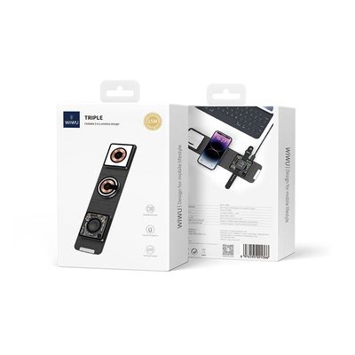 WiWU Wi-W001 Triple 15W Foldable 3 in 1 Wireless Charger_img_4