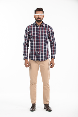 Men Casual Full Shirt Slim Fit Cotton Shirt | Formal & Casual | Palli_img_2