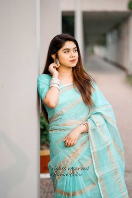 Block Print Sharee with Blouse Piece_img_2