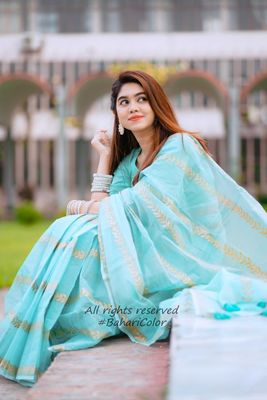 Block Print Sharee with Blouse Piece_img_3