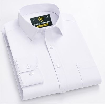Man's Premium Oxford Cotton Fabrics Farmal Shirt {Calor WHITE}_img_0