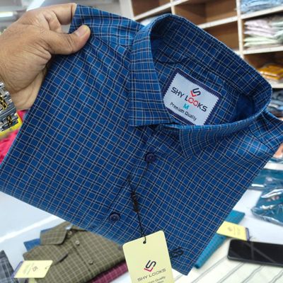 Pure Cotton full Sleeve Check Shirt for Men's_img_1