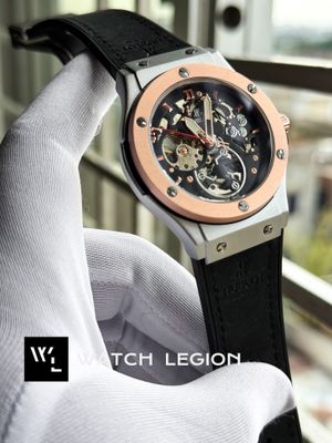HUBLOT AUTO BELT BLACK ROSE GOLD BEZEL