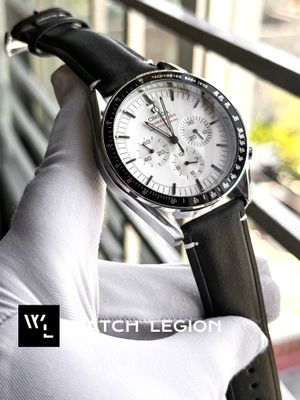 OMEGA CHAIN CHRONOGRAPH BLACK BELT SILVER BODY WHITE DIAL_img_0