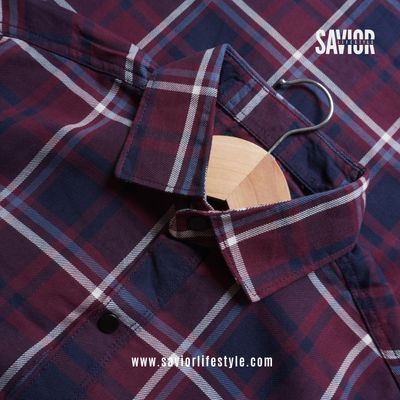Maroon Mist - Double Pocket Full Sleeve Check Shirt_img_3