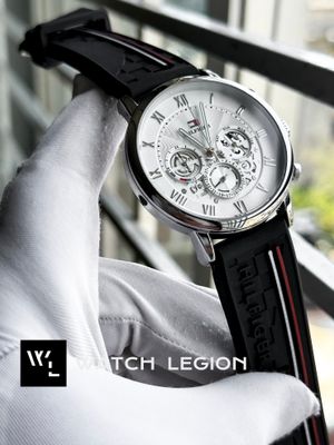 HILFIGER SILICONE BLACK BELT WHITE DIAL_img_0