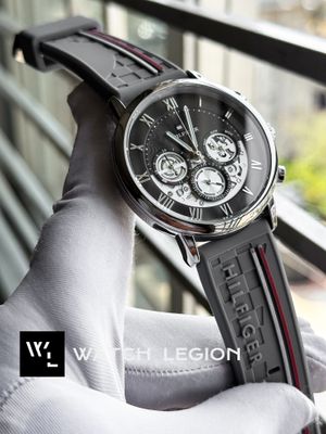 HILFIGER SILICONE GREY BELT BLACK DIAL_img_0