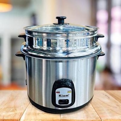 Kiam Rice Cooker 2.8 Ltr - Double pot (SS & Non Stick Pot)- SJBS-8704_img_0