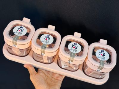4 Pcs Spice Jar Set With Stand – Premium Seasoning Container_img_2