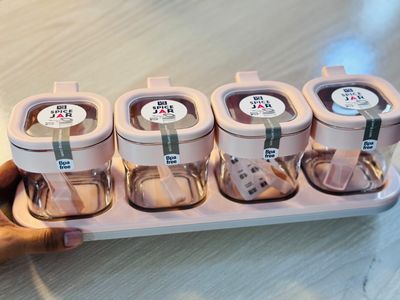 4 Pcs Spice Jar Set With Stand – Premium Seasoning Container_img_0