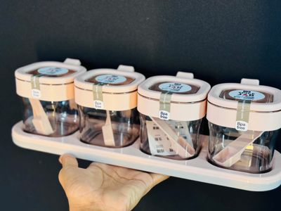 4 Pcs Spice Jar Set With Stand – Premium Seasoning Container_img_4