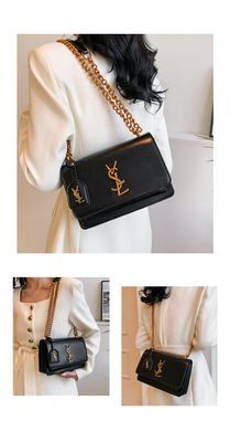 High-end Women's Bag 2024 New This Year's Popular French Chain Shoulder Bag Internet Celebrant Crossbody Bag Small Square Bag_img_1