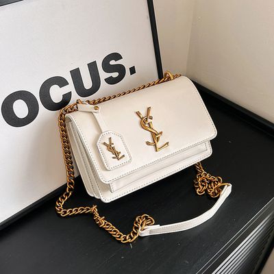 High-end Women's Bag 2024 New This Year's Popular French Chain Shoulder Bag Internet Celebrant Crossbody Bag Small Square Bag_img_6